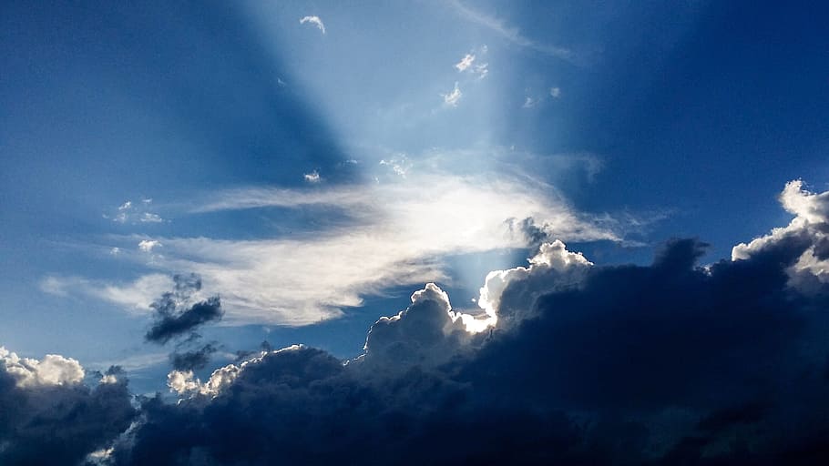 Sunlight, Clouds, Nature, Sky, sky clouds, blue sky, dramatic HD wallpaper