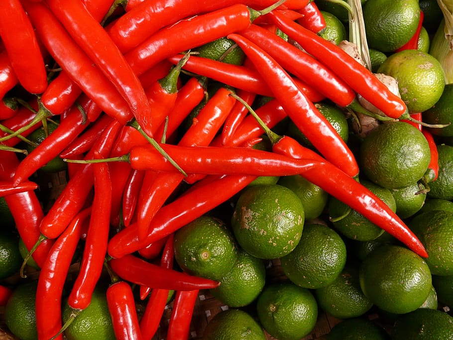 chili lime, red, green, sharp, sour, citrus fruits, vegetable HD wallpaper