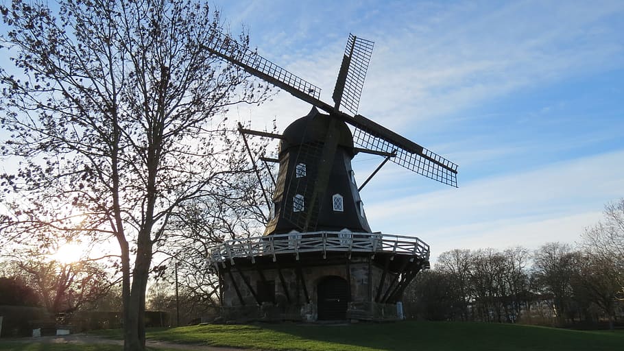 malmö, windmill, park, himmel, renewable energy, sky, fuel and power generation HD wallpaper