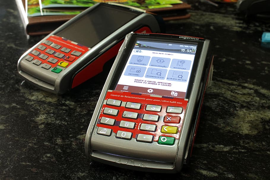 machine cards, reader, credit, debit, purchase, expenses, technology HD wallpaper