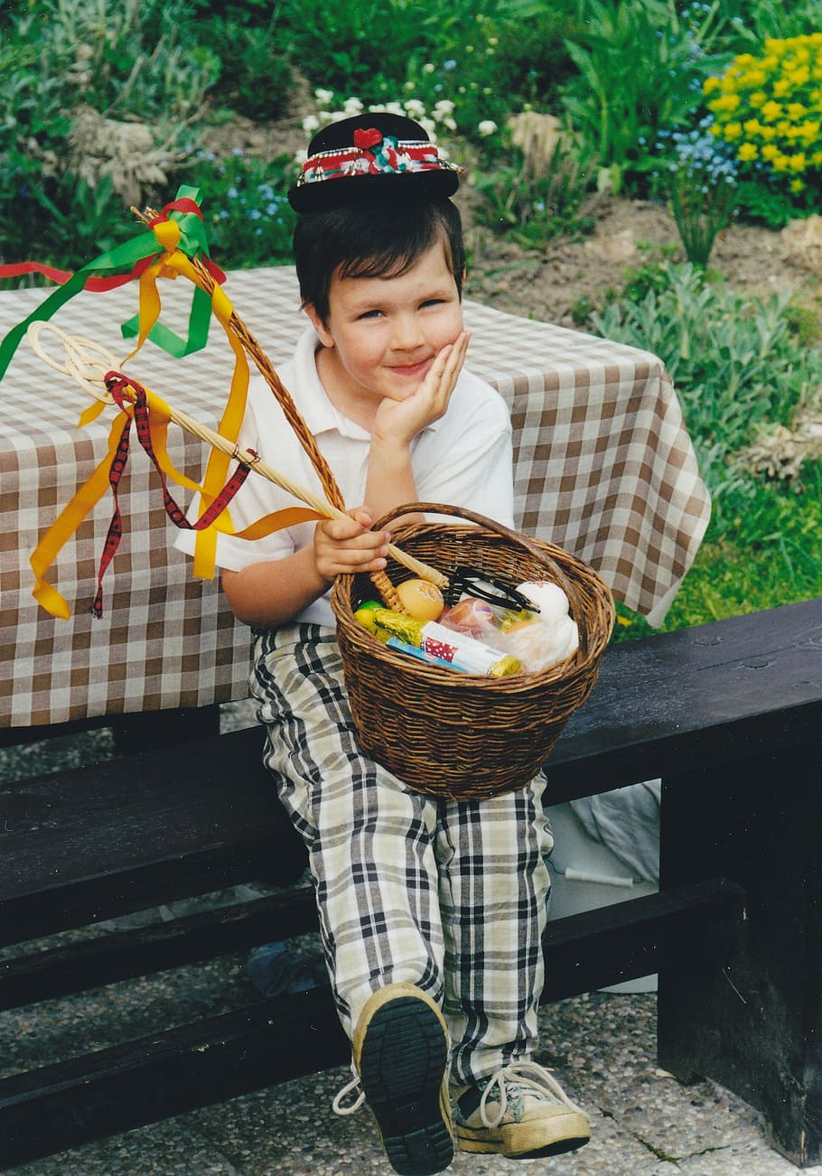 easter, children, spring, one person, food, real people, food and drink HD wallpaper
