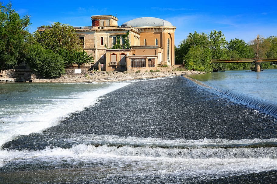 Cascade, Water, Nature, River, Whirlpool, water courses, architecture HD wallpaper