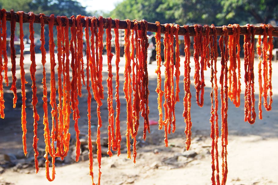 chili, burma, sharp, spices, myanmar, red, hanging, no people HD wallpaper