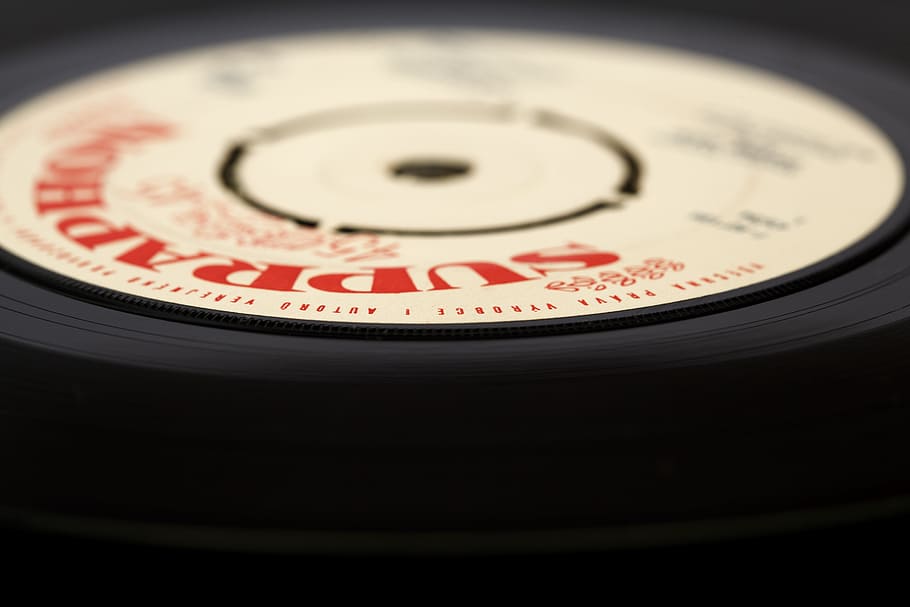vinyl record, records, audio, background, black, circle, disc, HD wallpaper