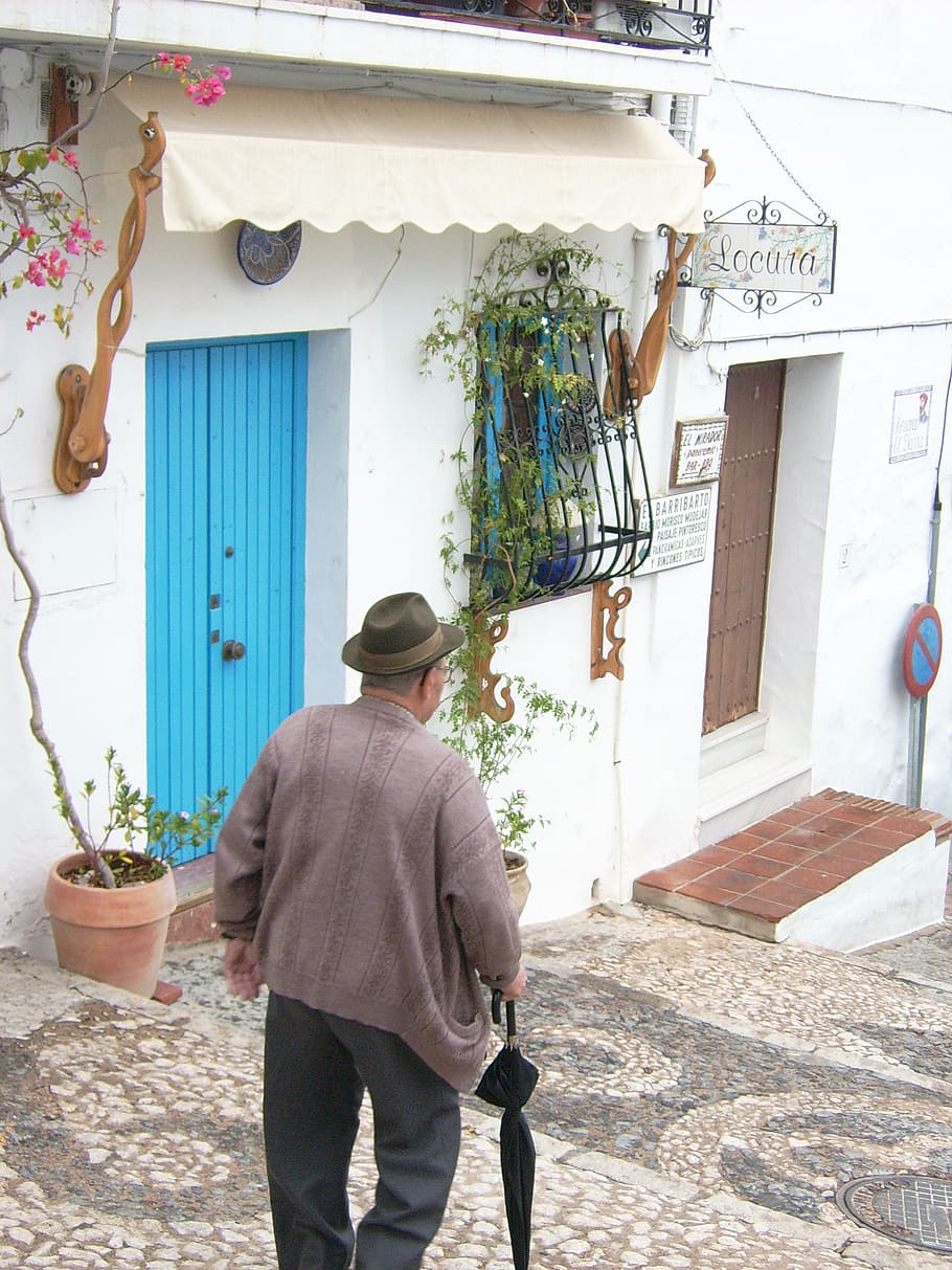 old man, mediterranean, human, building exterior, architecture HD wallpaper