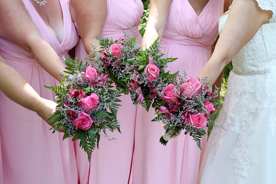 Wedding, Bouquets, Marriage, Bride, bridal, flower, love, floral, HD wallpaper