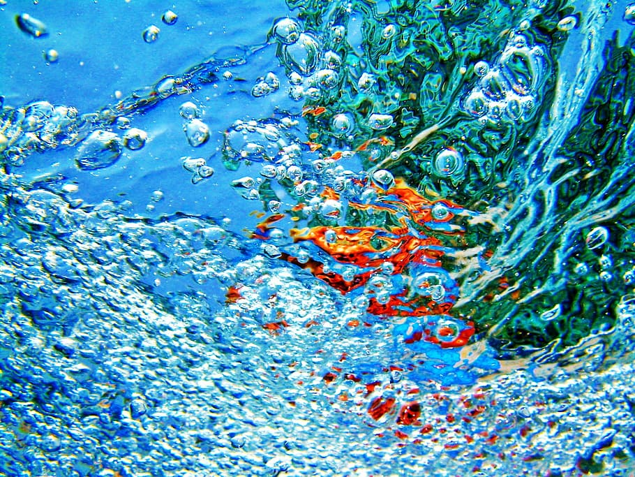 underwater photography, background, abstract, bubbles, abstract backgrounds HD wallpaper