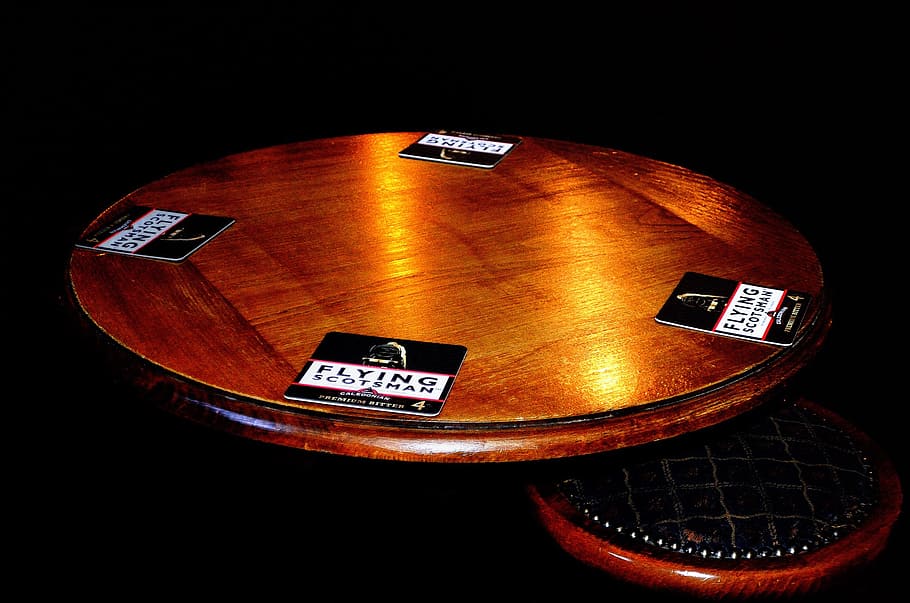 table, chairs, pub, restaurant, black, wood, background, indoors HD wallpaper