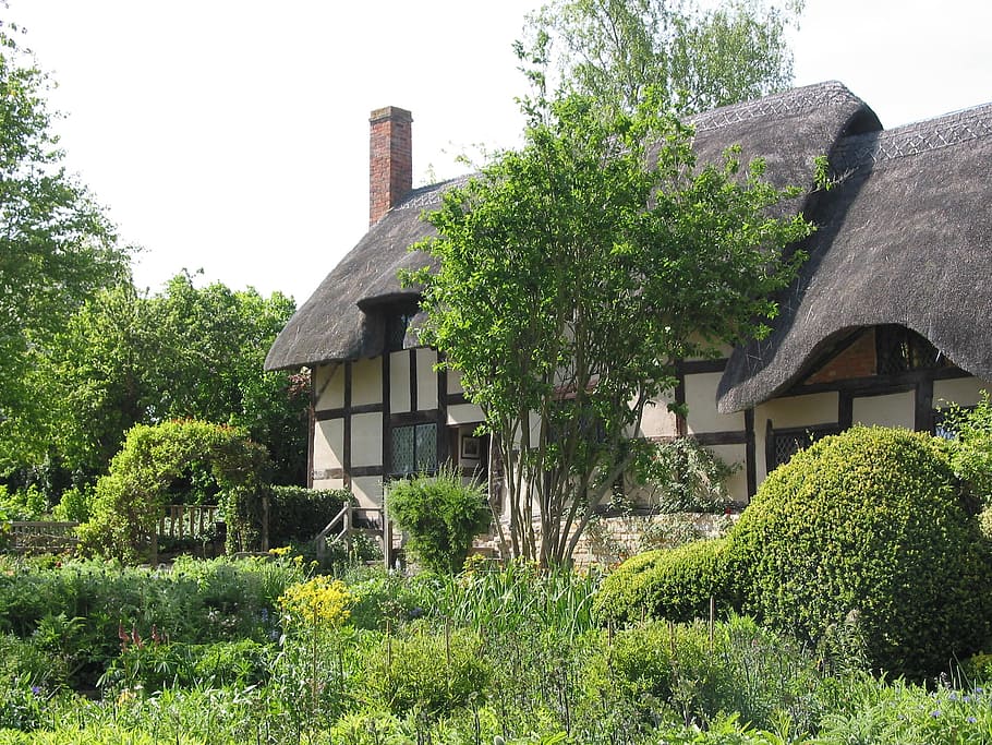 Hathaway, Home, Shakespeare, ann, england, cottage, stratford, HD wallpaper