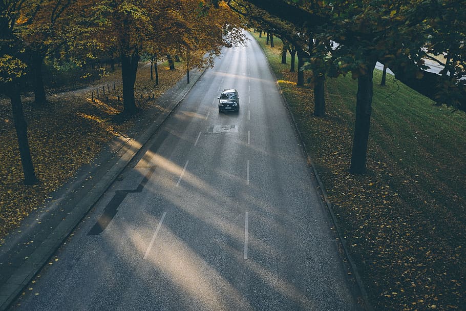 Lonely car on the road, other, traffic, transportation, street HD wallpaper