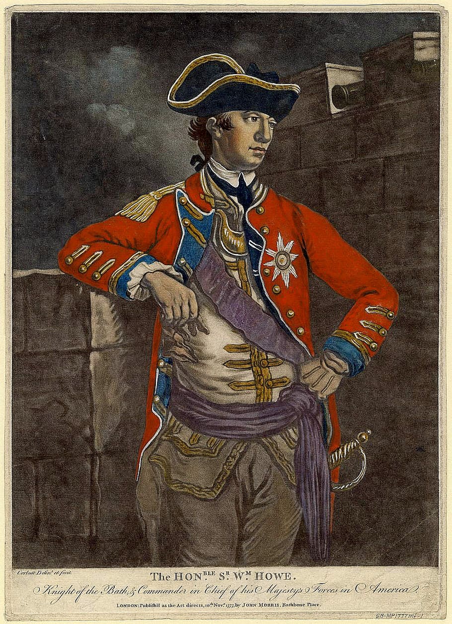General William Howe Portrait, british general, commander, public domain HD wallpaper
