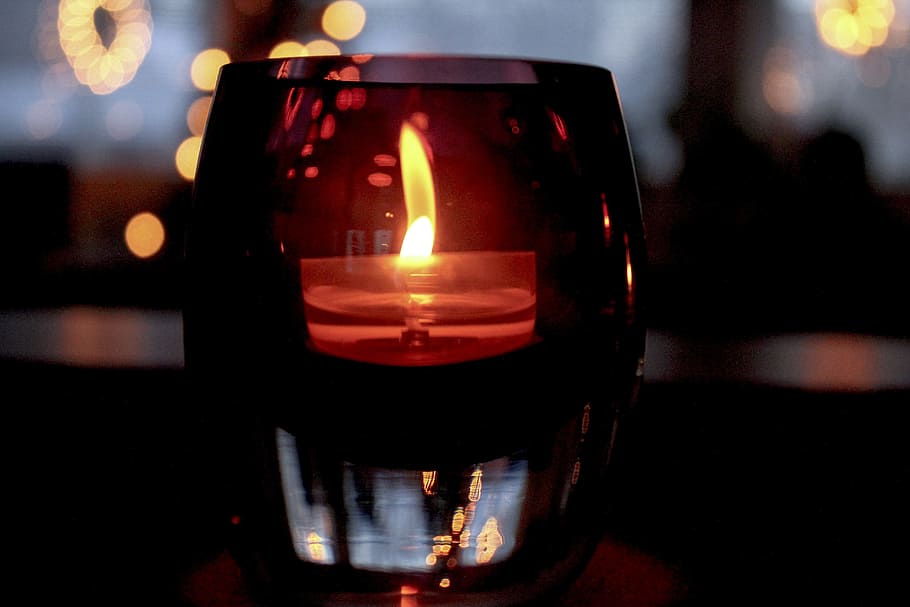 Depth, Candle, Light, drink, close-up, alcohol, refreshment HD wallpaper