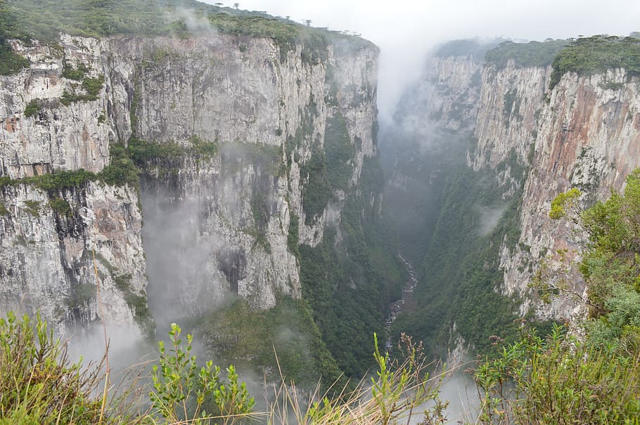 canyon, itaimbezinho, aparados da serra, cambará do sul, brazil, HD wallpaper
