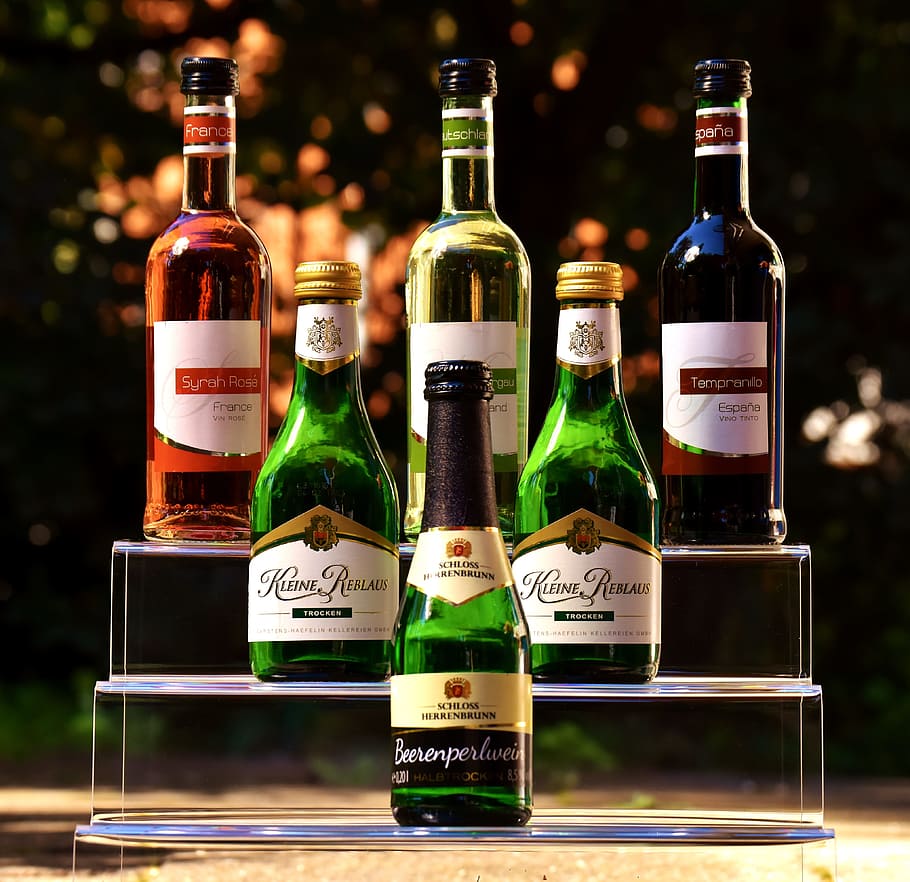 wine, bottles, alcohol, various, wine bottles, container, drink HD wallpaper