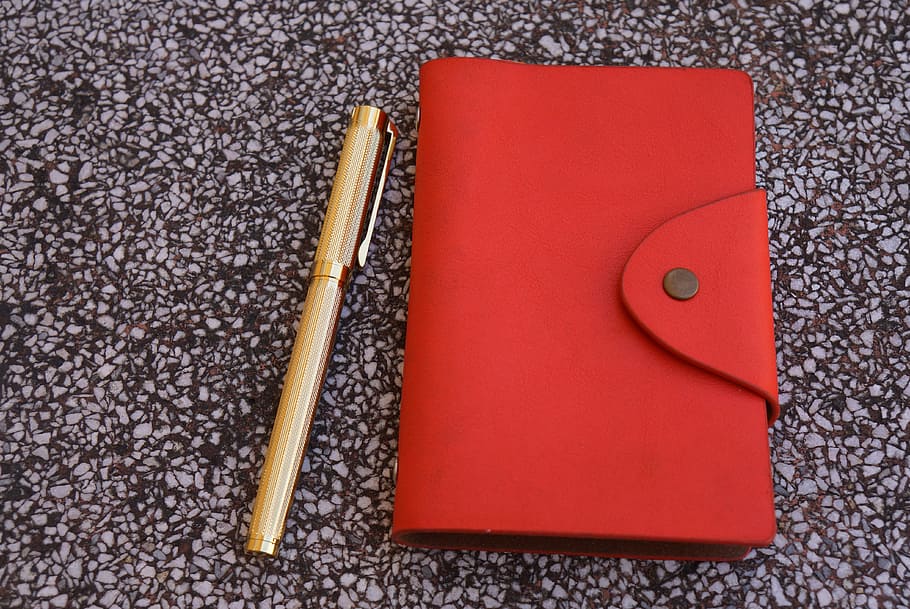handbook, written, red, indoors, no people, still life, high angle view HD wallpaper