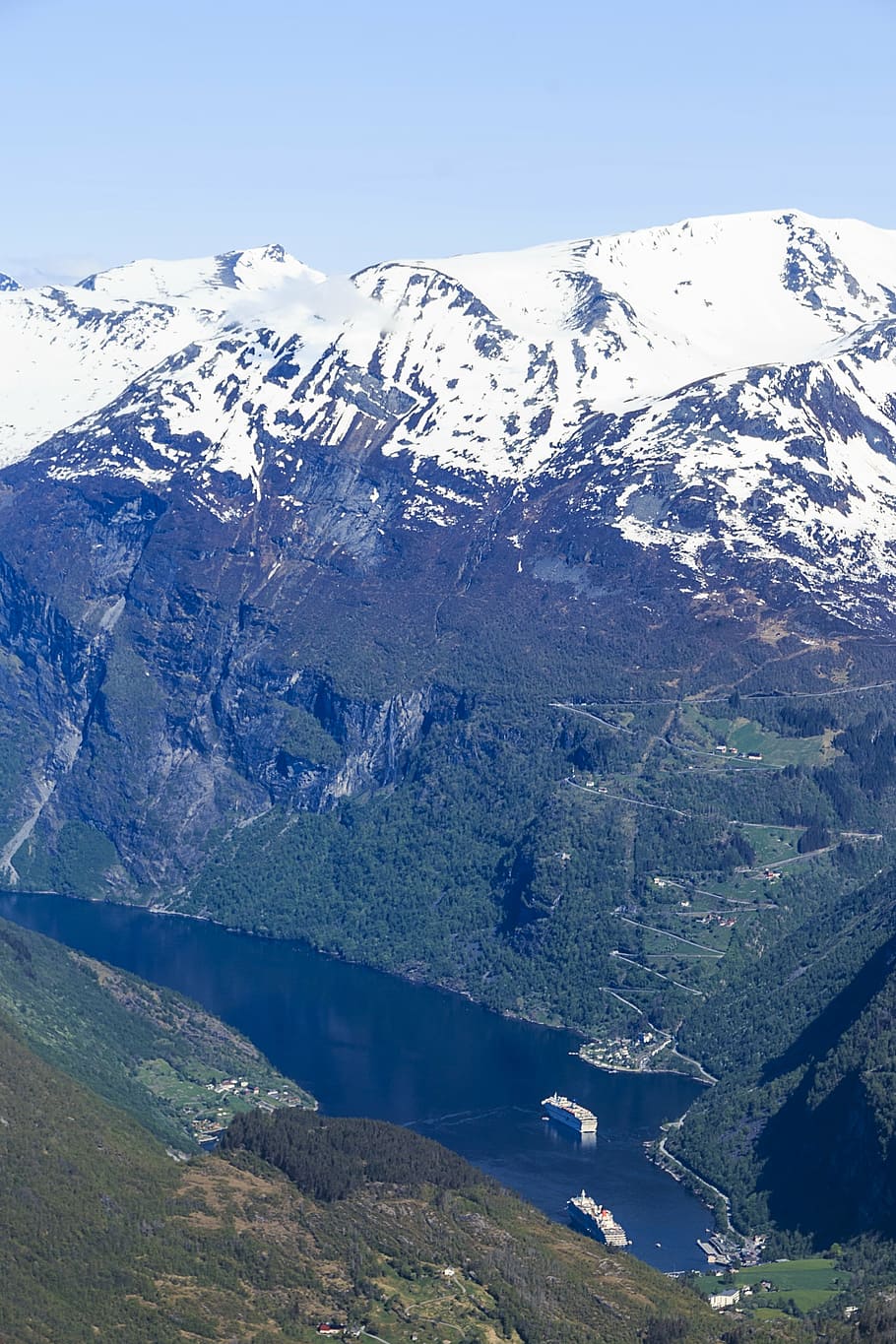 norway, geiranger, fjord, water, landscape, tourism, mountain, HD wallpaper