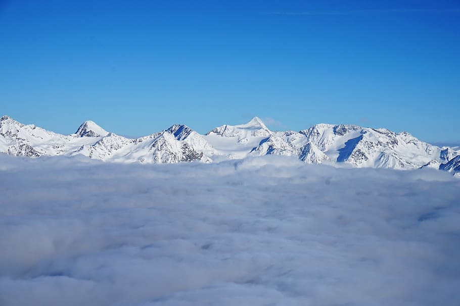 snow, winter, coldly, ice, mountain, mountains, landscape, nature HD wallpaper