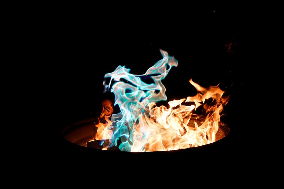 fire, flame, charcoal, ash, smoke, heat, bonfire, campfire HD wallpaper