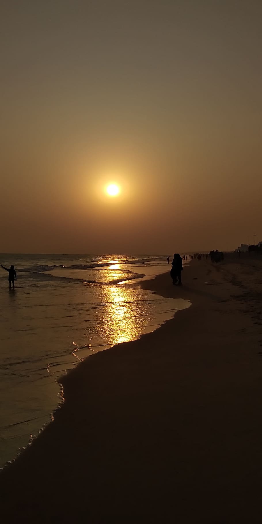 sunset, dawn, water, dusk, sky, sea, beach, land, scenics - nature HD wallpaper