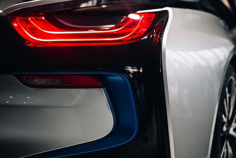 Silver BMW i8, car, luxury, auto, hybrid, eco, land Vehicle, transportation HD wallpaper