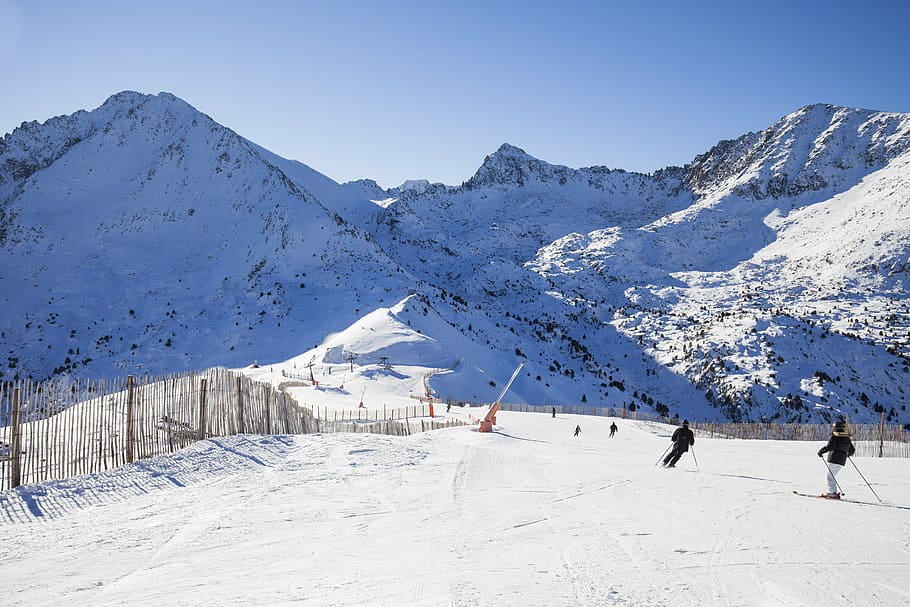 snow, mountain, ski, skiing, nature, winter, white, background HD wallpaper