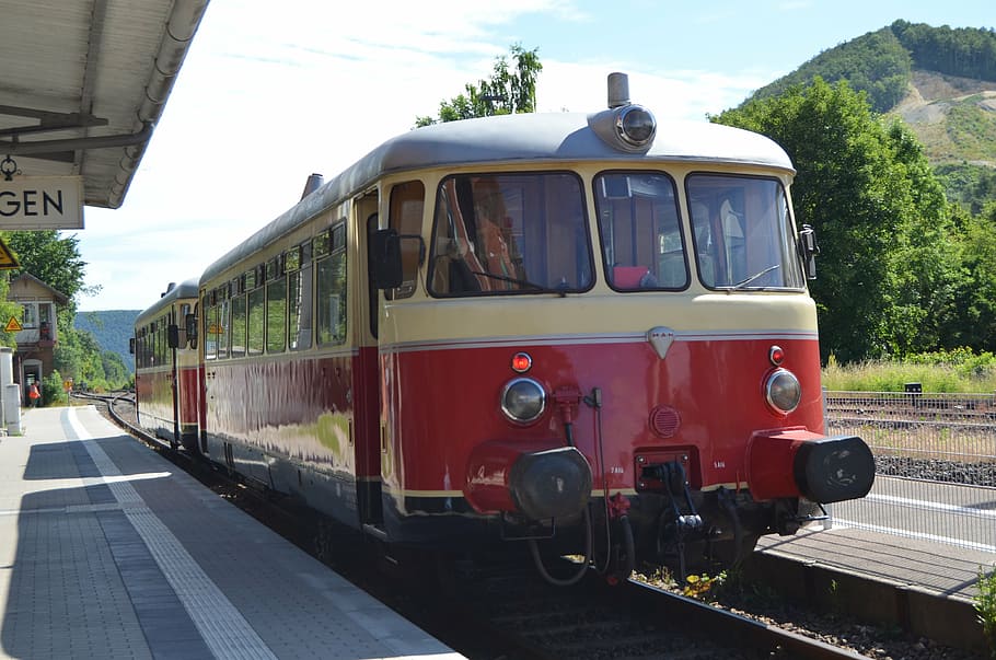 railcar, schelklingen, special crossing, transportation, mode of transportation, HD wallpaper