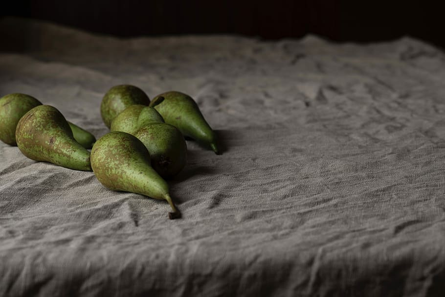 Pears, fruit, green, minimal, minimalistic, simple, simplistic HD wallpaper