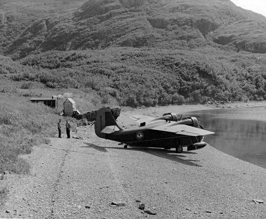 Old transport plane at Katmai National Park, Alaska, photo, public domain, HD wallpaper