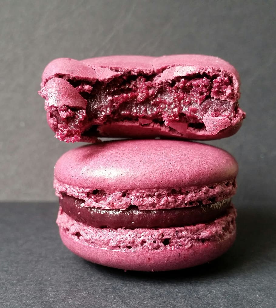 pink macaroons, Cake, Biscuits, Gourmand, stack, food and drink HD wallpaper