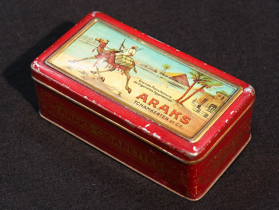 araks, cigarettes, tin, old, packaging, dutch, product, box HD wallpaper