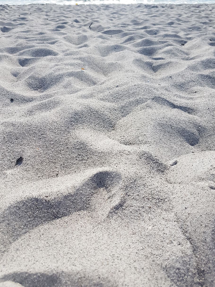 sand, beach, summer, ocean, land, pattern, high angle view HD wallpaper