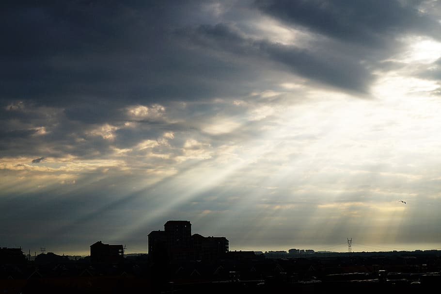 landscape, nature, sky, clouds, daylight, dramatic, morning sun HD wallpaper