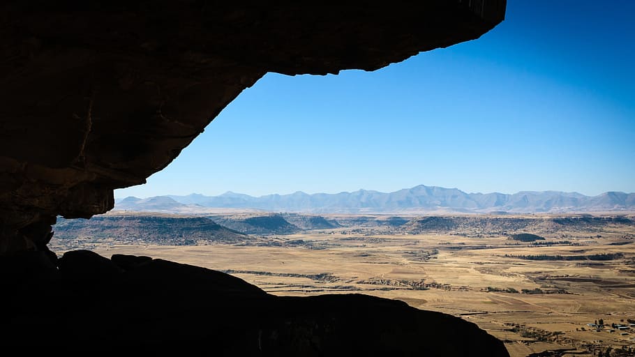 view, landscape, mountains, sky, beautiful, rock, rock - object HD wallpaper