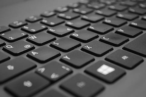 close-up photo of laptop keyboard, keys, notebook, computer keyboard HD wallpaper