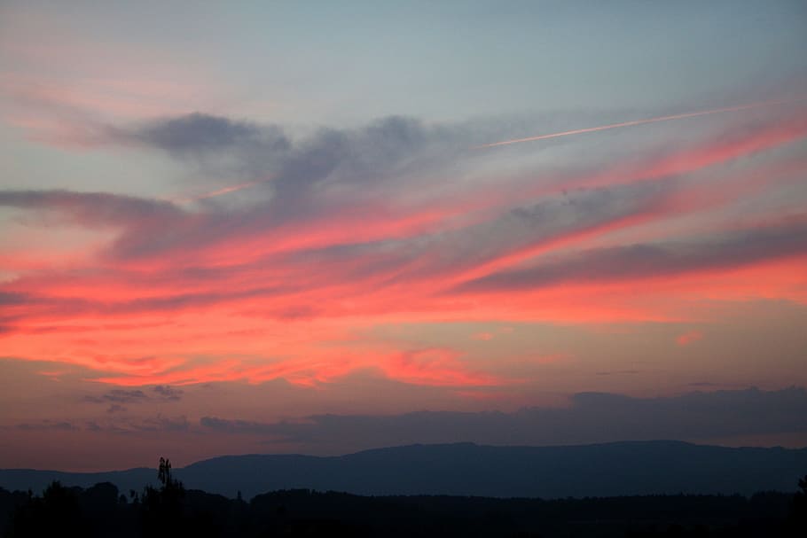 Sunset, Evening, Sky, afterglow, evening sky, abendstimmung, HD wallpaper