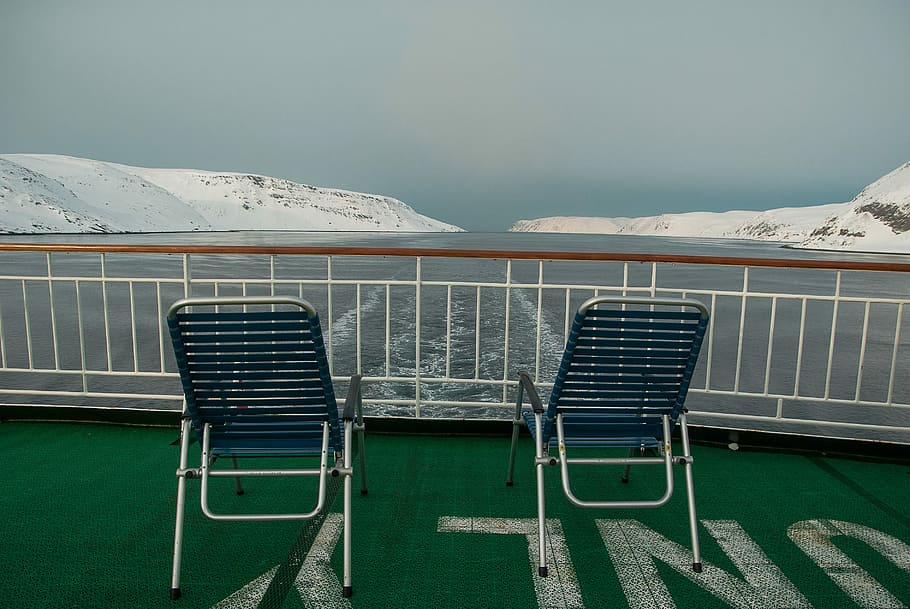 Lapland, Ferry, Bridge, Wake, Armchair, fjord, weather, absence HD wallpaper