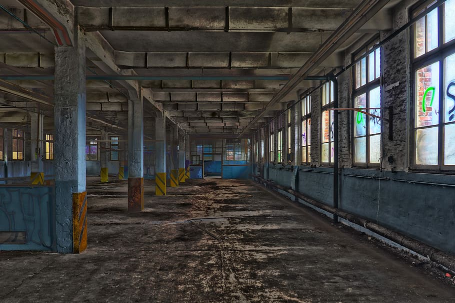 abandon building, architecture, leave, old, warehouse, empty HD wallpaper