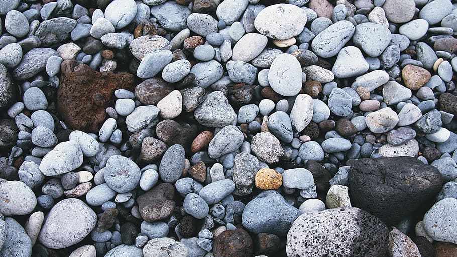 gray, white, and black stone pebbles, assorted, lot, rocks HD wallpaper