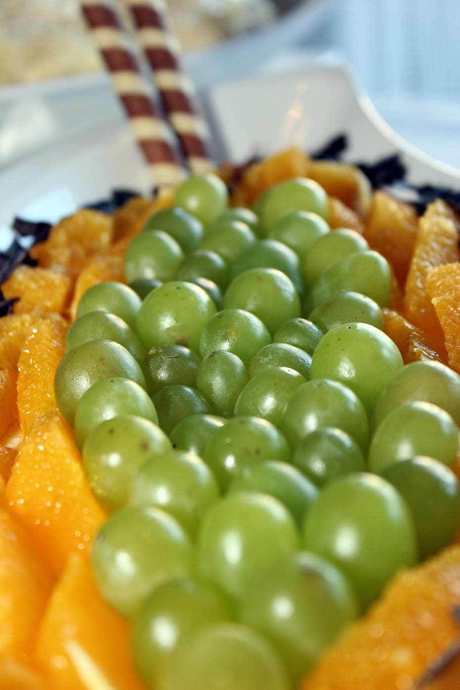 grapes, oranges, chocolate, dessert, food, food and drink, freshness HD wallpaper