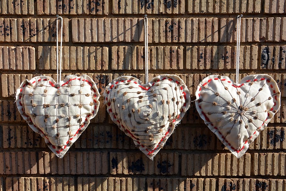 heart, decorations, romantic, love, backgrounds, wood - Material HD wallpaper