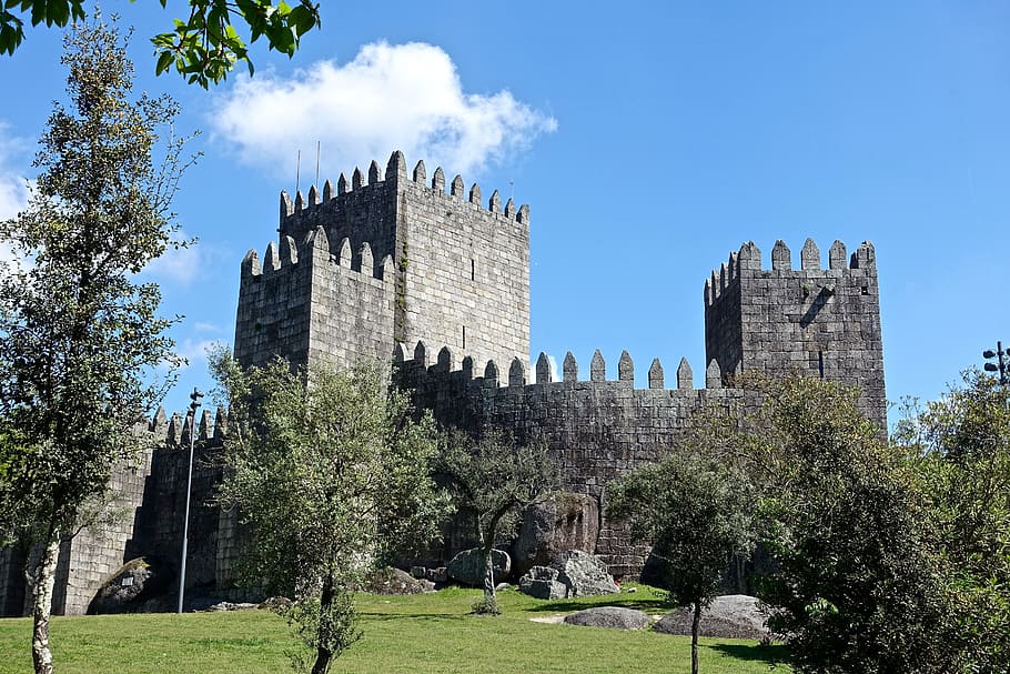 Castle, Tower, Stone, embattlement, fortified, architectural HD wallpaper