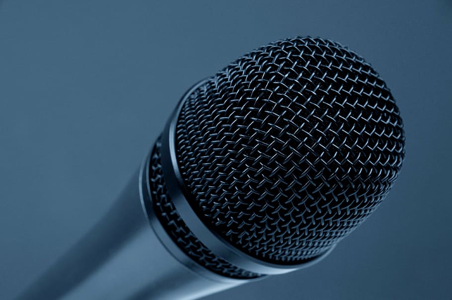 silver microphone, music, stage, event, entertainment, sound HD wallpaper