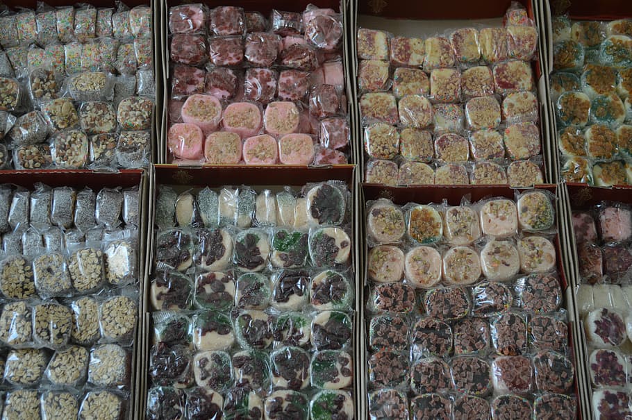 turkish fruit, sweet, candy, sugar, market, choice, variation HD wallpaper