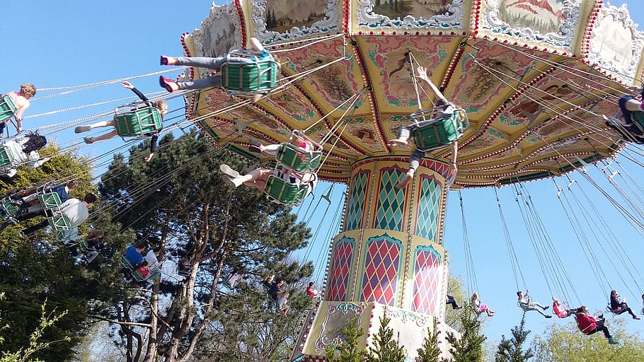 carousel, theme, funfair, amusement park, amusement park ride HD wallpaper