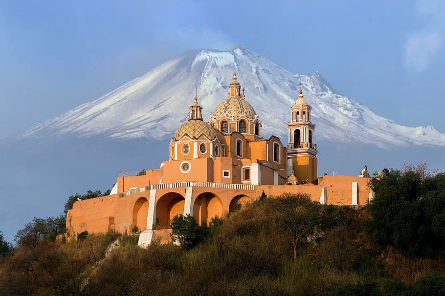 brown concrete dome church during daytime, orange, grey, building HD wallpaper