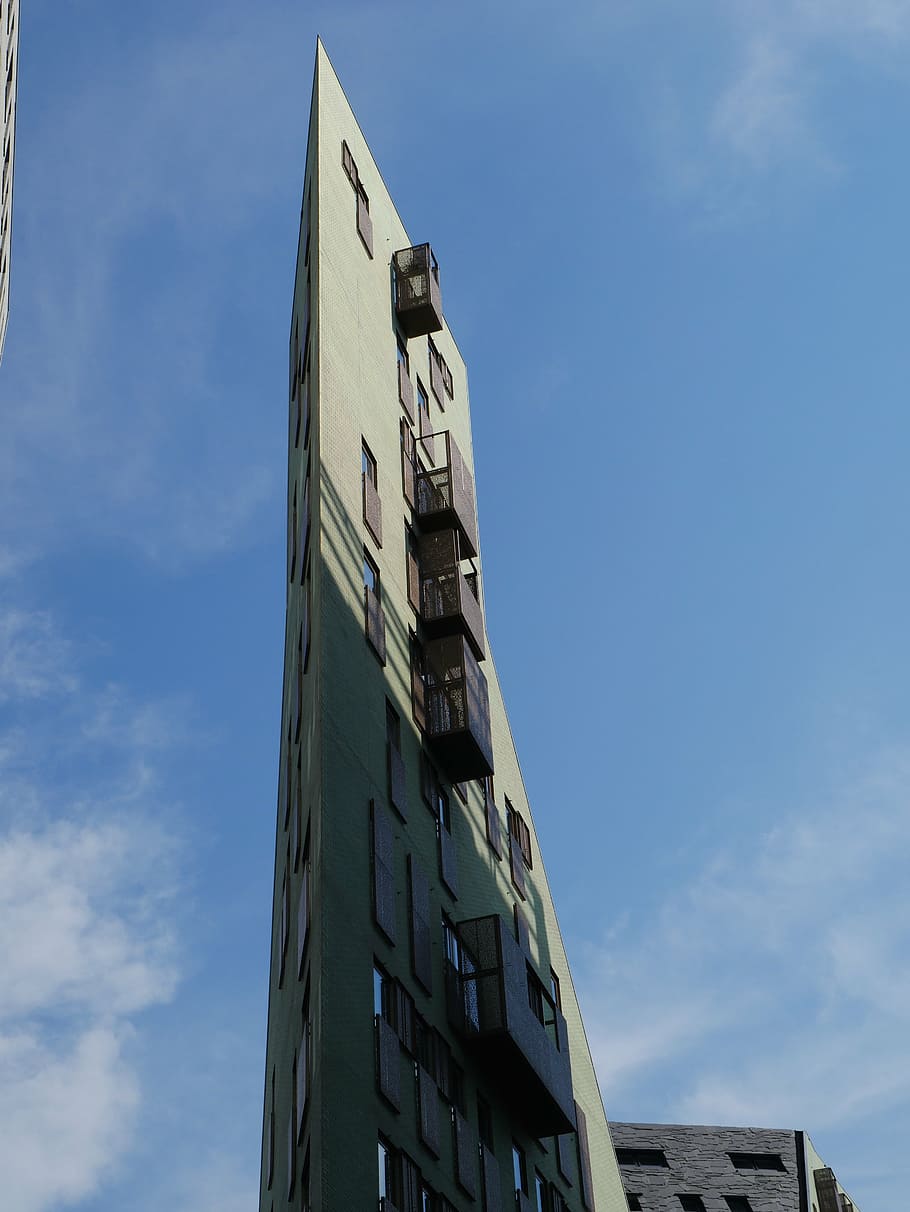 architecture, corner, apartment, corner house, building, air HD wallpaper