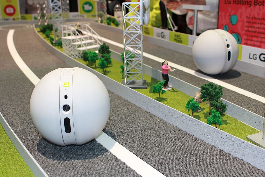 Lg, Rolling, Bot, Gadget, Toy, rolling bot, smart house, helmet HD wallpaper