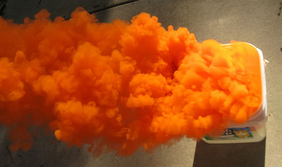 Smoke, Orange, Distress, Beacon, Ocean, sea, military, water HD wallpaper