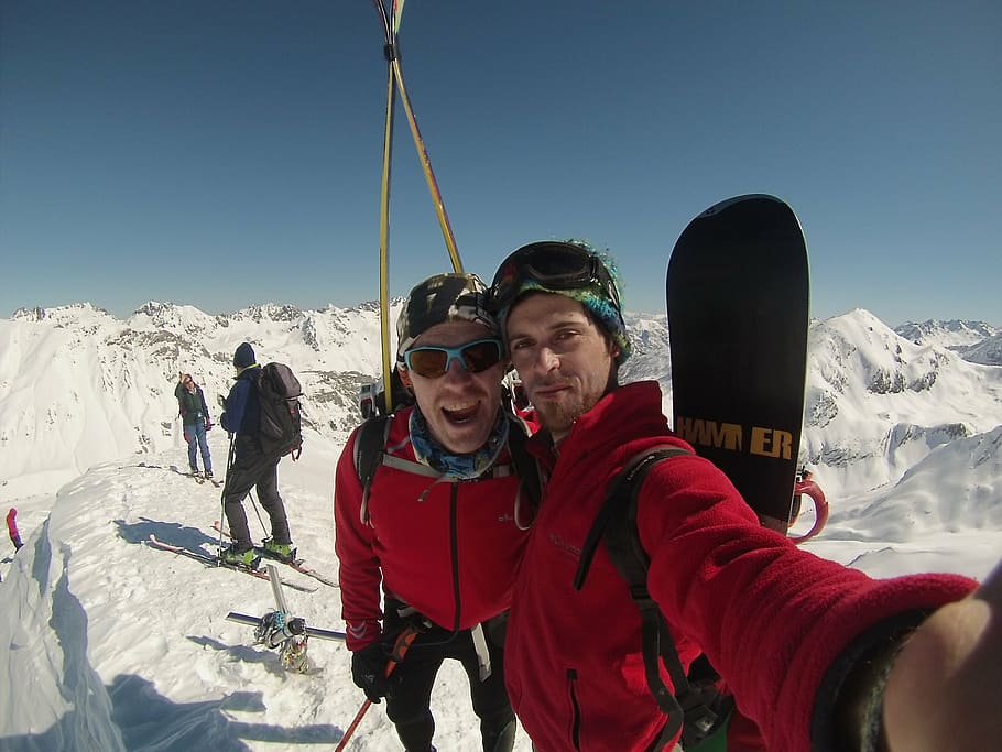 summit, mountain, snow, alps, ski, snowboard, outdoors, sport HD wallpaper