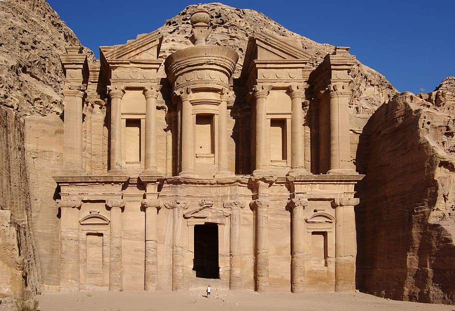 Petra, Jordan, petra jordan, historical, archaeological, rock cut architecture, HD wallpaper